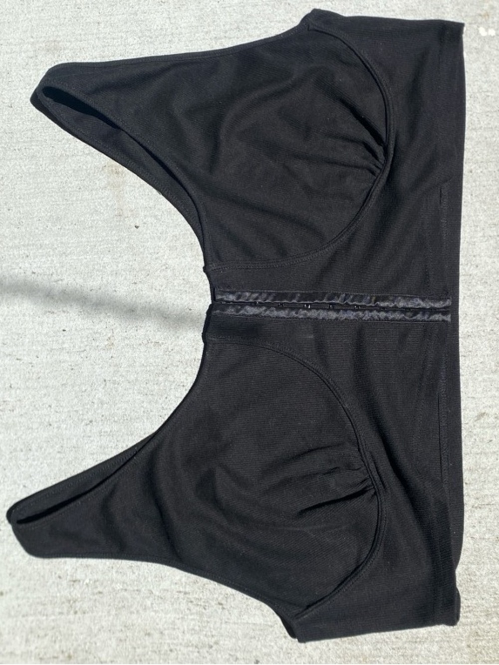 Black corset style crop top